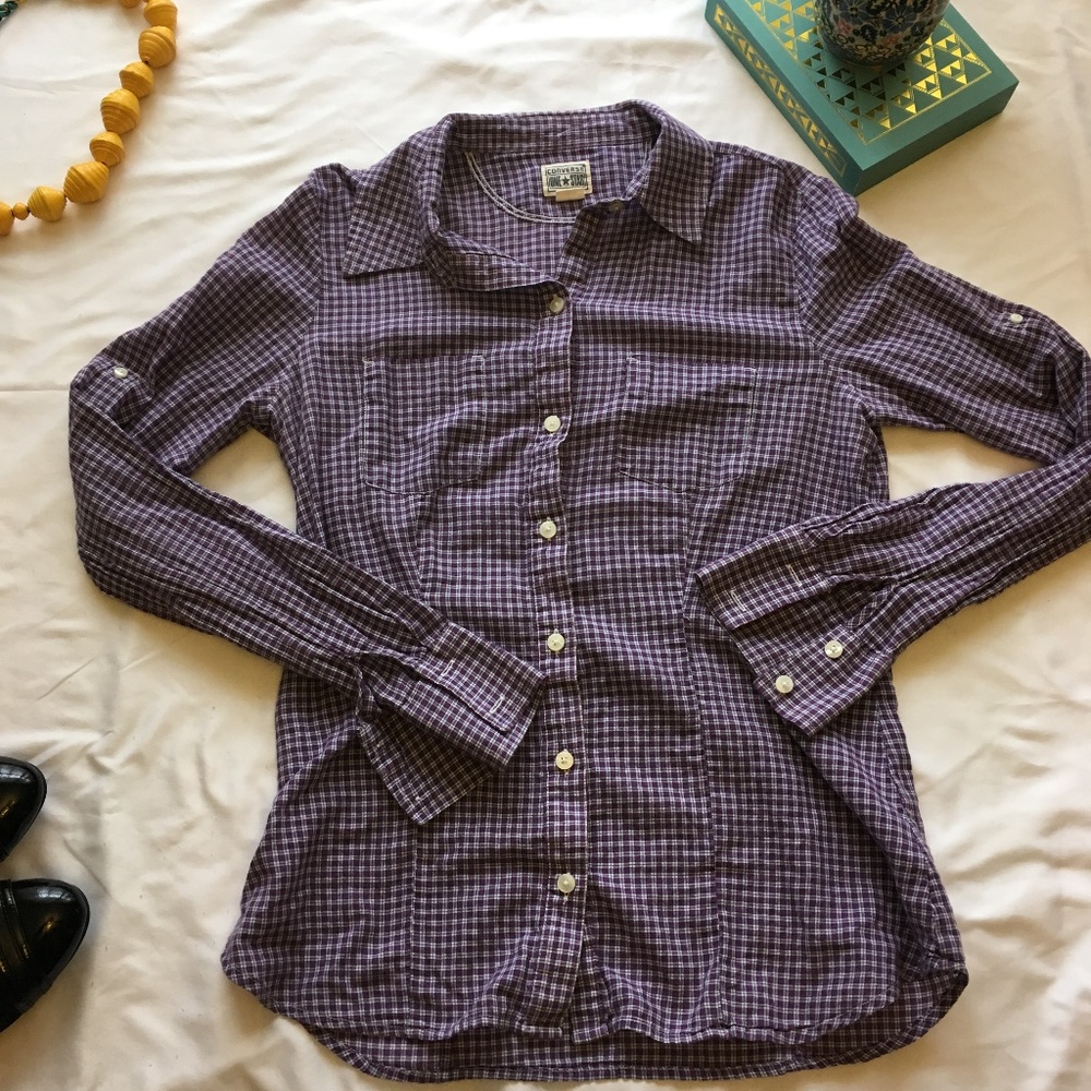 CONVERSE One Star Button-Down Shirt Roll-up Sleeve